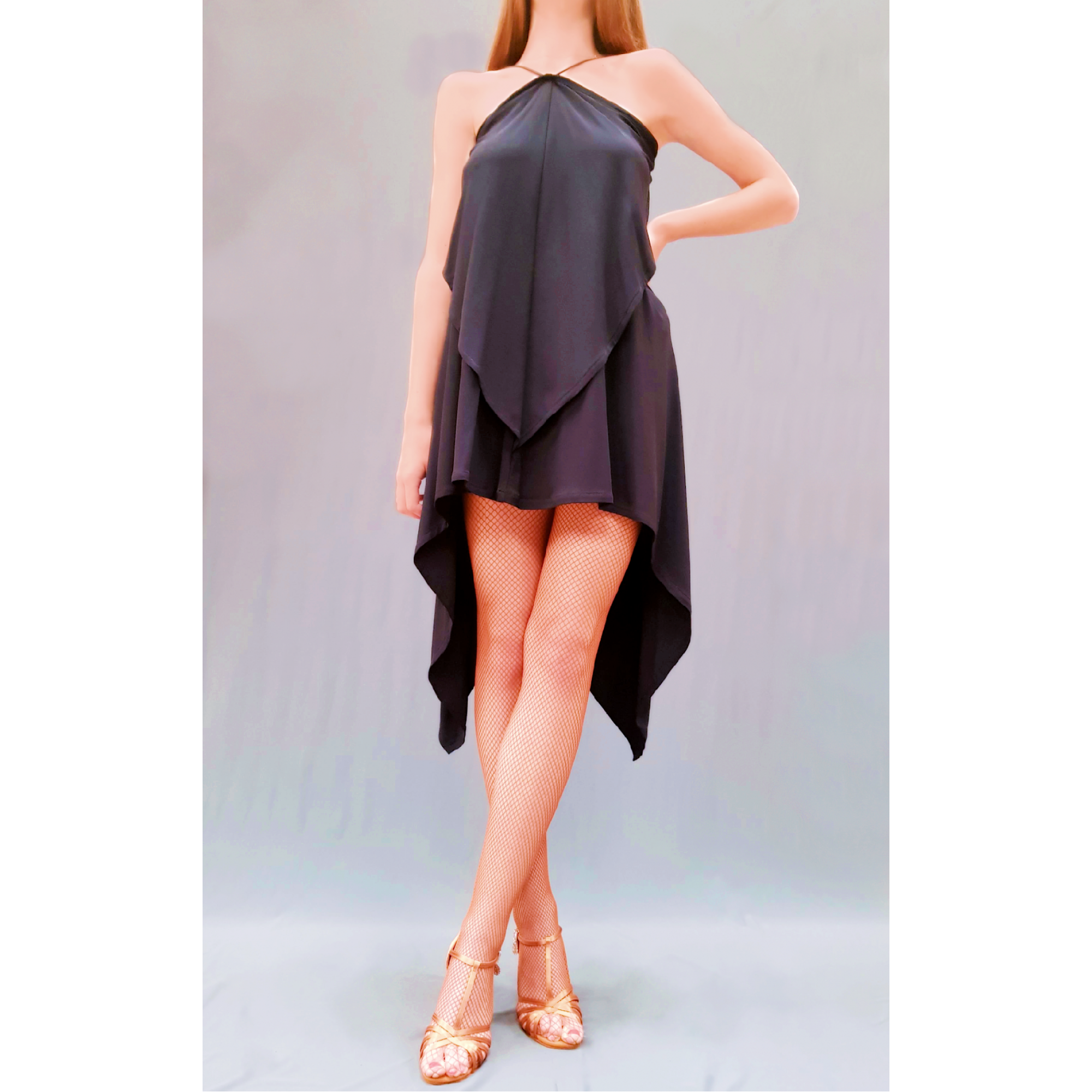 Pure Class Halter-Neck Draped Dress